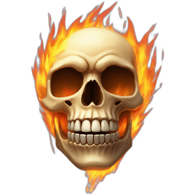  Skull fire emoji