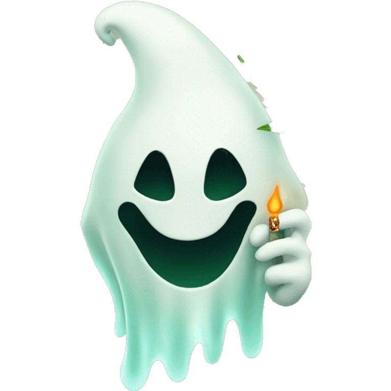 Ghost smoking weed emoji