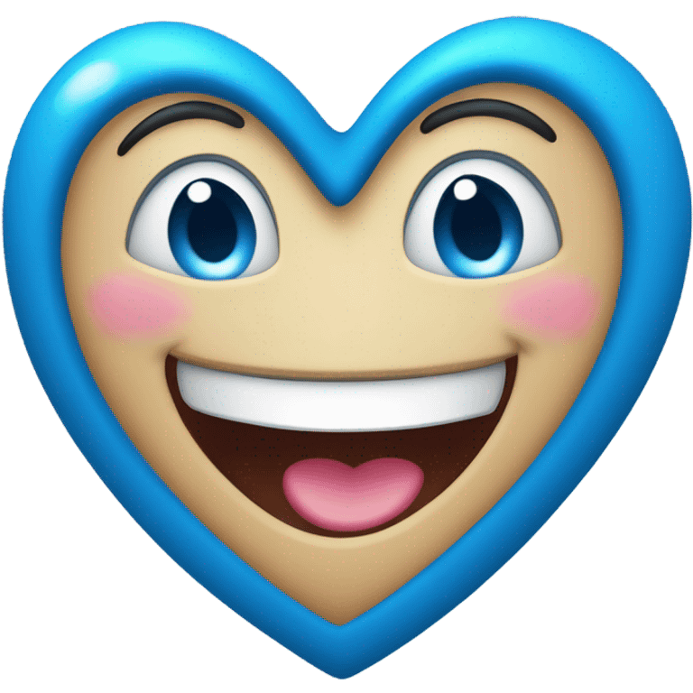 Happy blue heart emoji