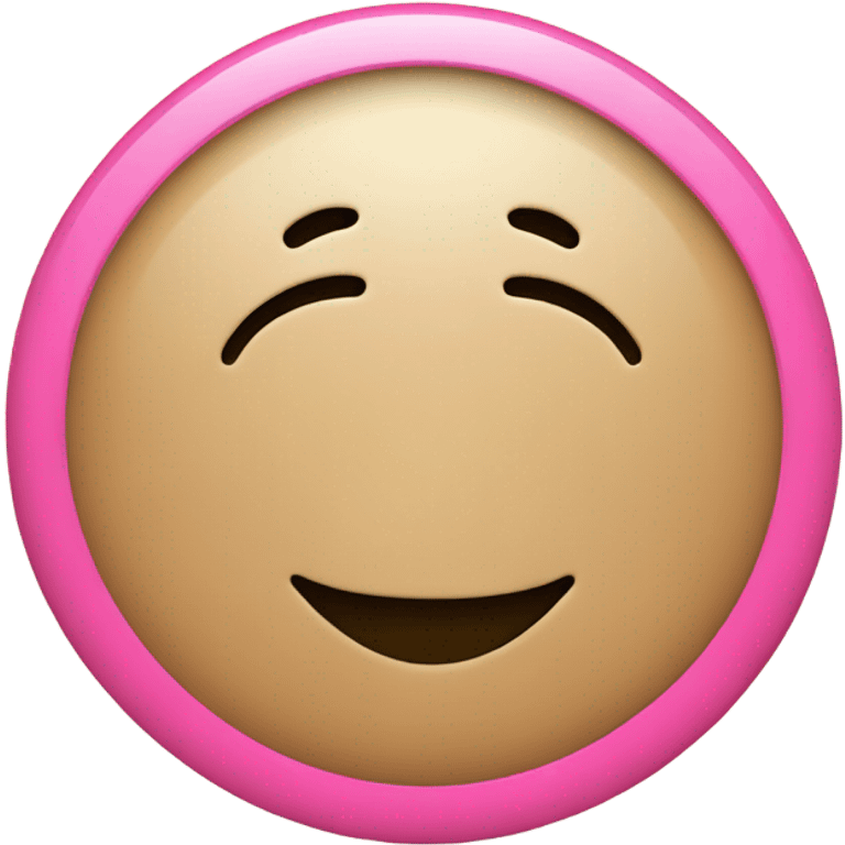 Tan circle with pink circle in the middle emoji