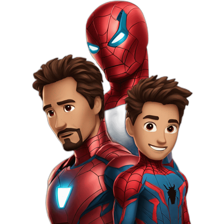 Iron man and spider man emoji