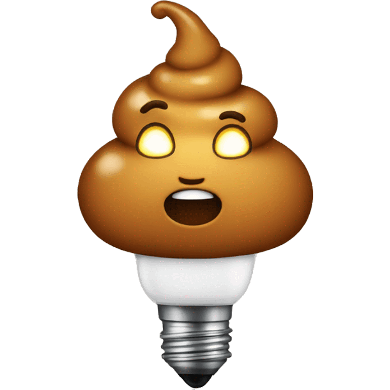 Poop emoji wearing lights  emoji