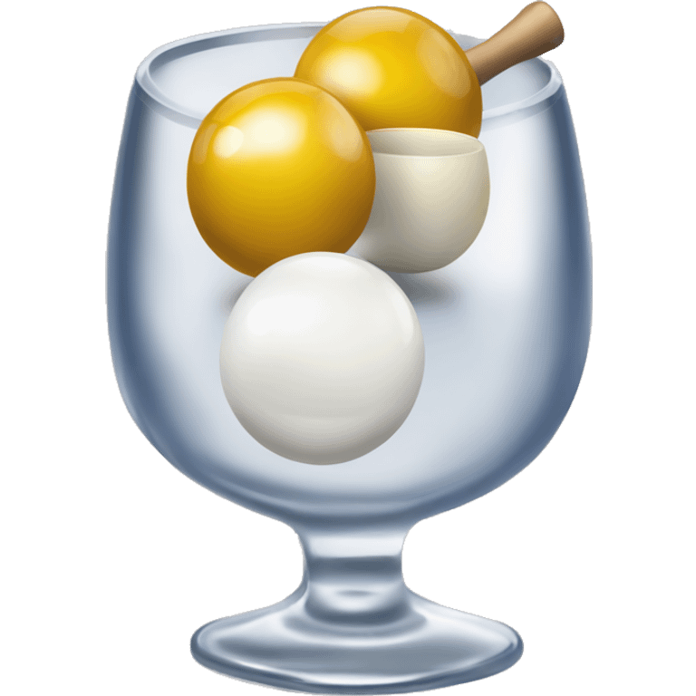 Verre de pastis et boules de pétanque emoji