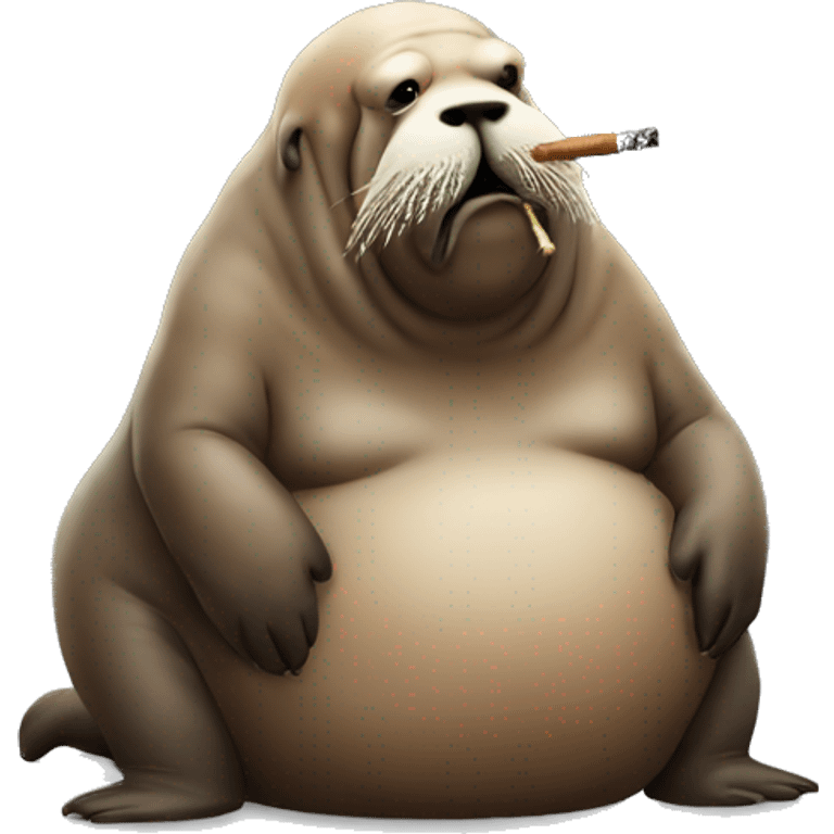 Walrus smoking  emoji