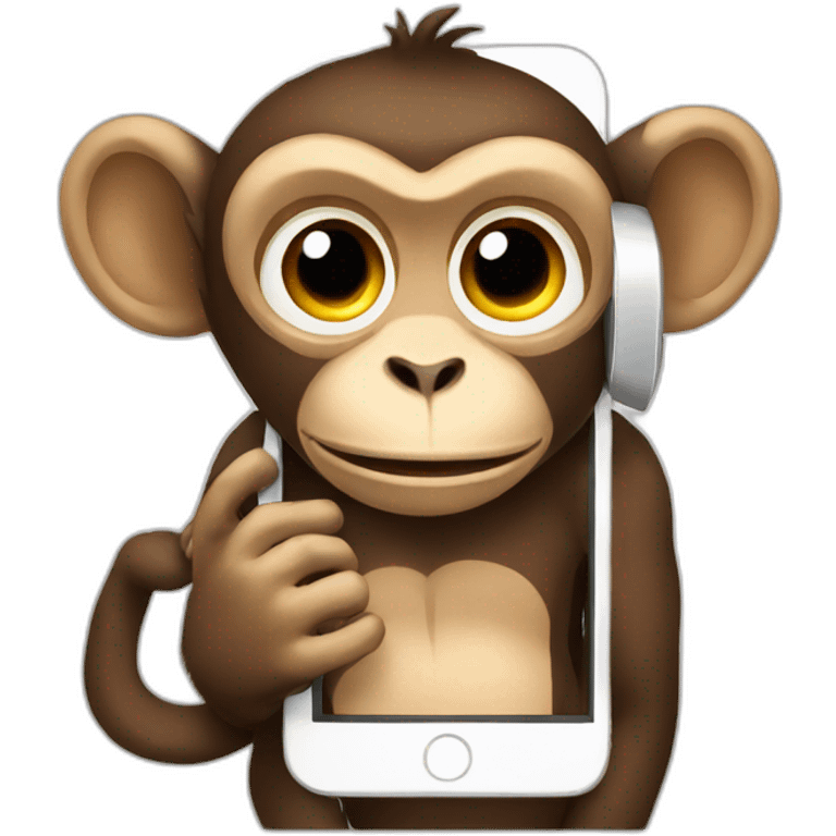 monkey on a phone emoji