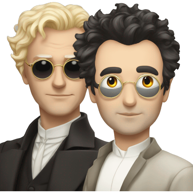 Crowley and Aziraphale from good omens emoji