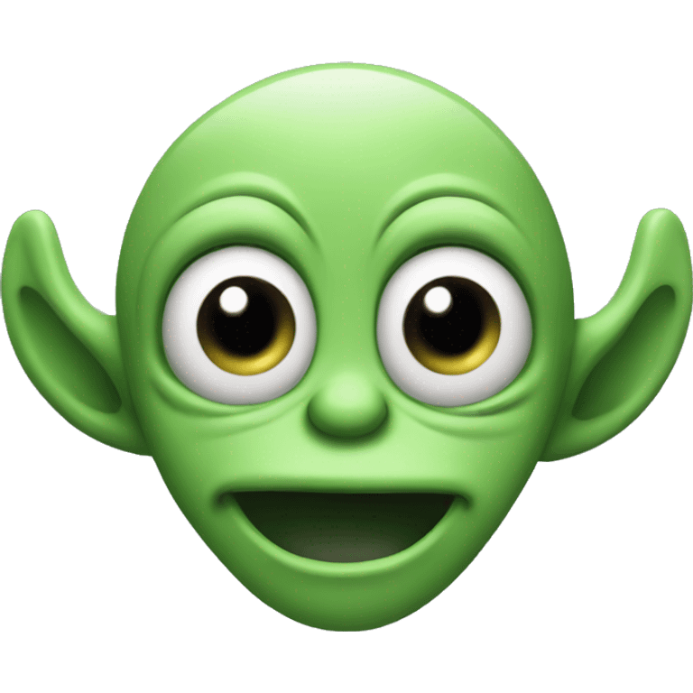 goofy alien emoji