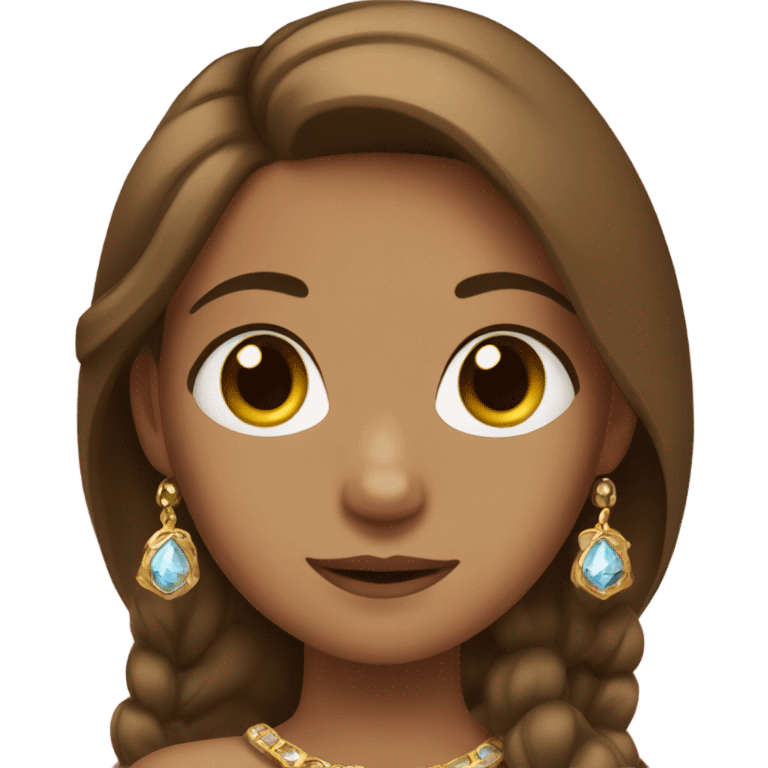 brown-haired girl with jewelry emoji