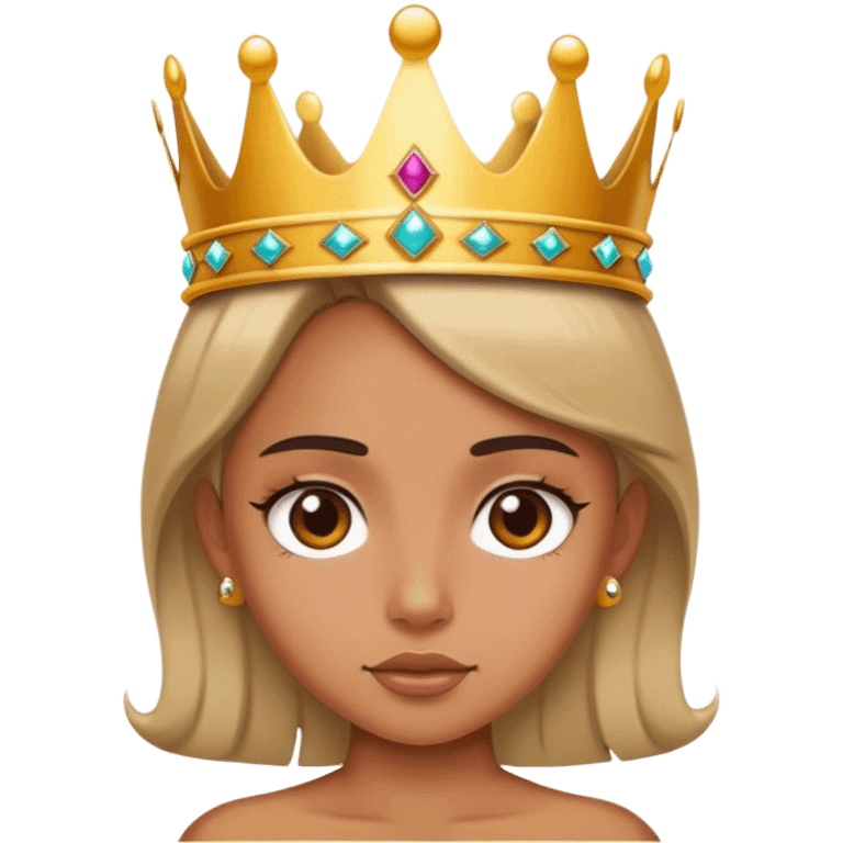 Girl with crown emoji