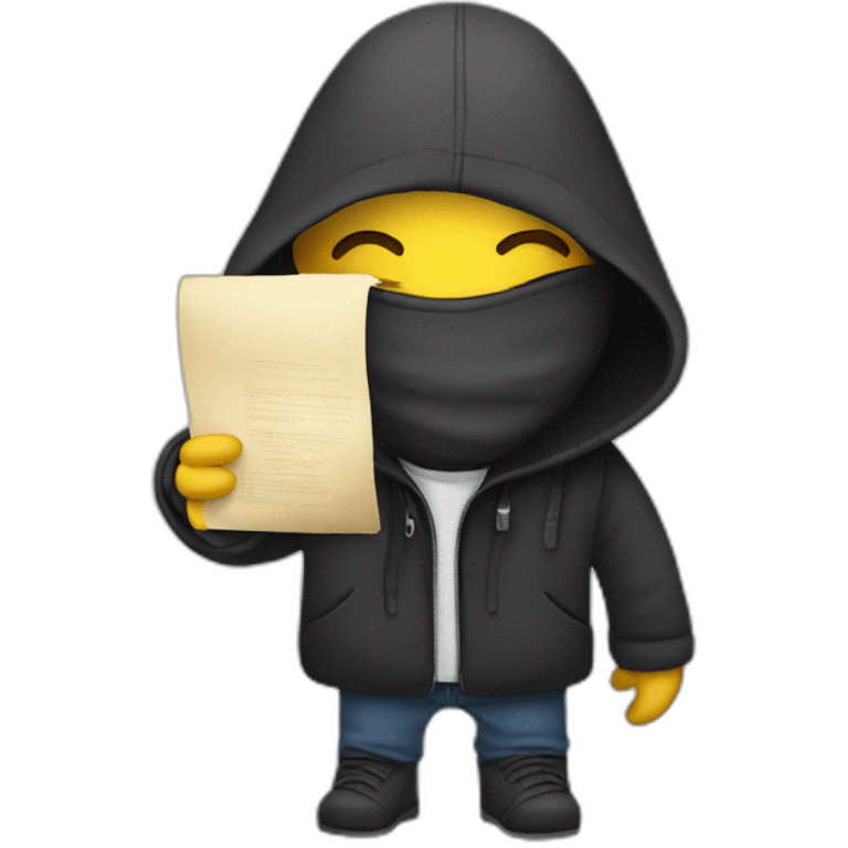 criminal hacker steals document emoji