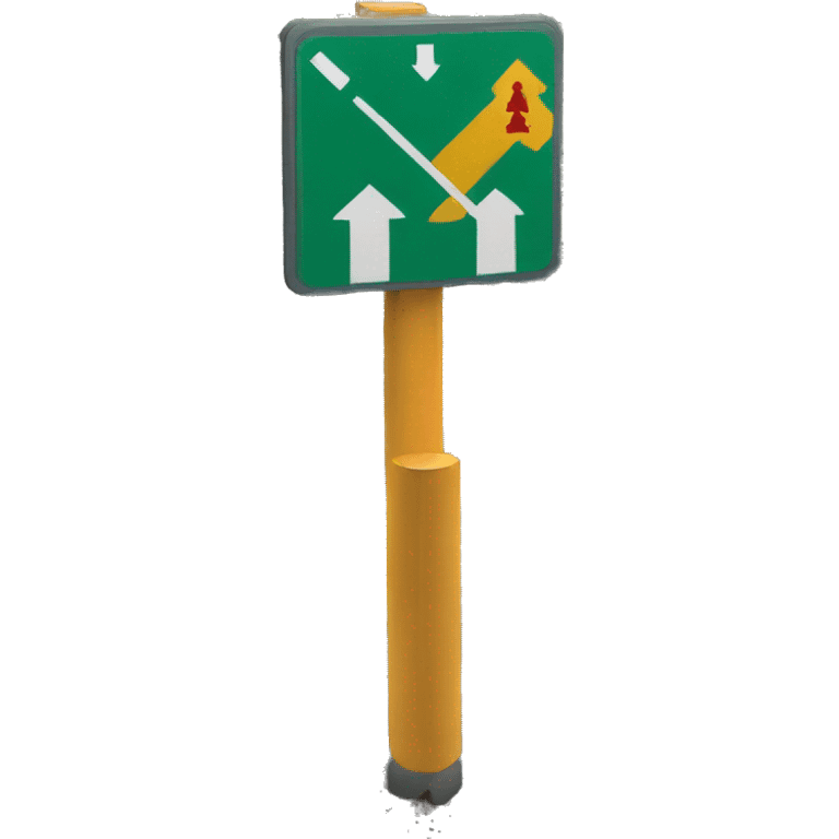 Swiss Railway crossing sign emoji