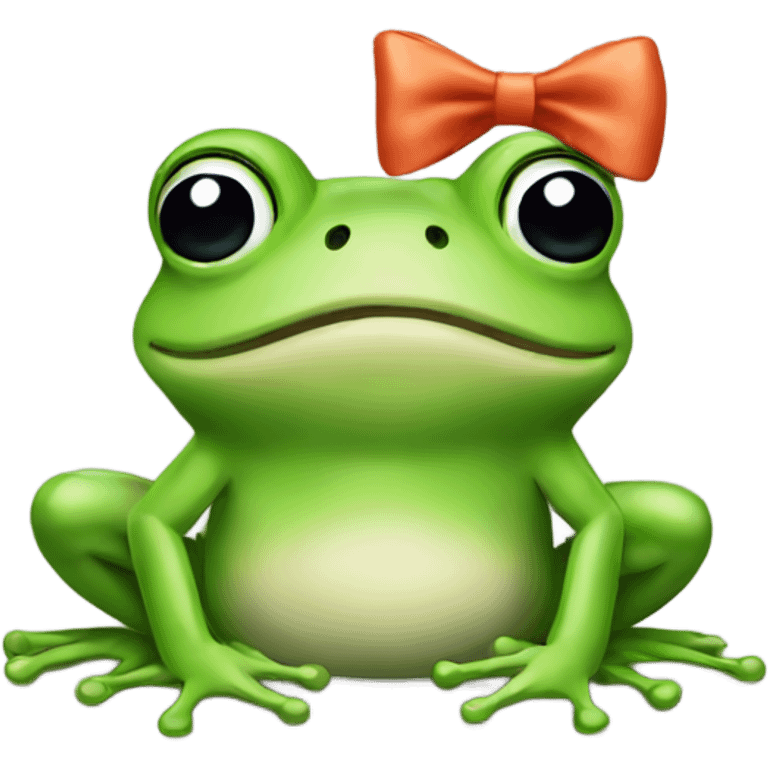 frog with bow emoji