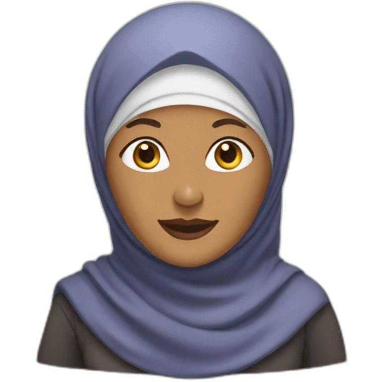 Hijabi old white woman emoji