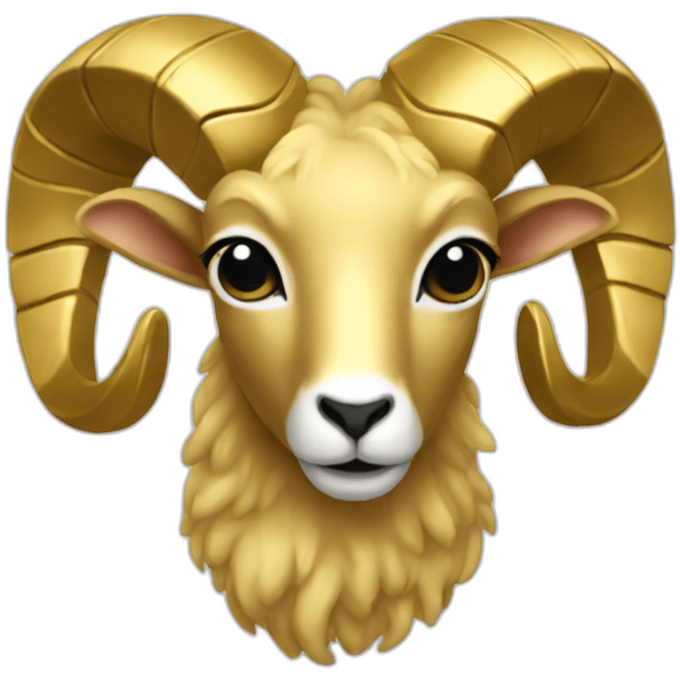 a golden ram emoji