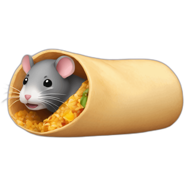 rat in burrito emoji