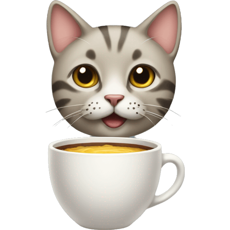 Cat with cup emoji