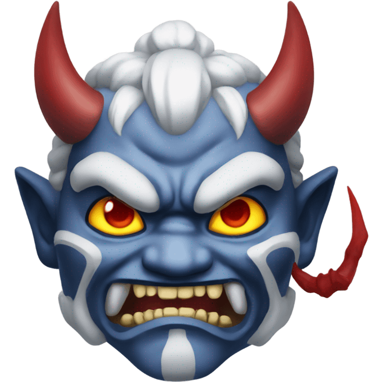 Oni with a lustrous power red eyes Japan emoji