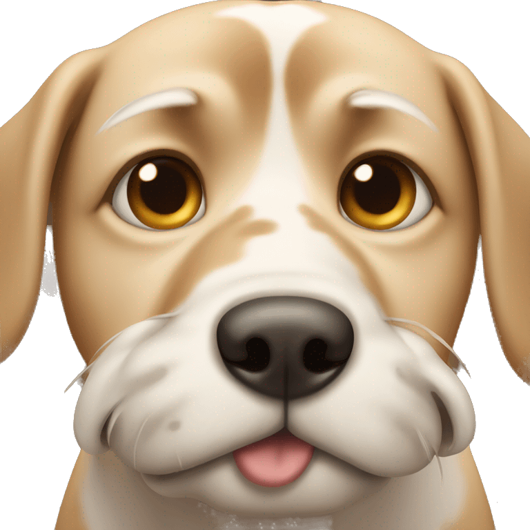 Dog with runny nose and eye bags emoji