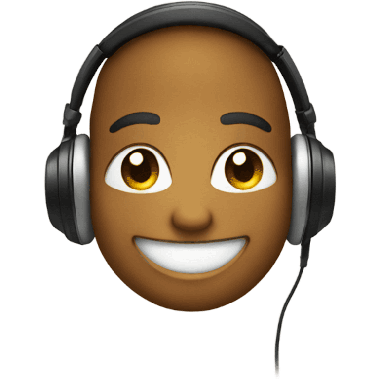 smile with headphones  emoji