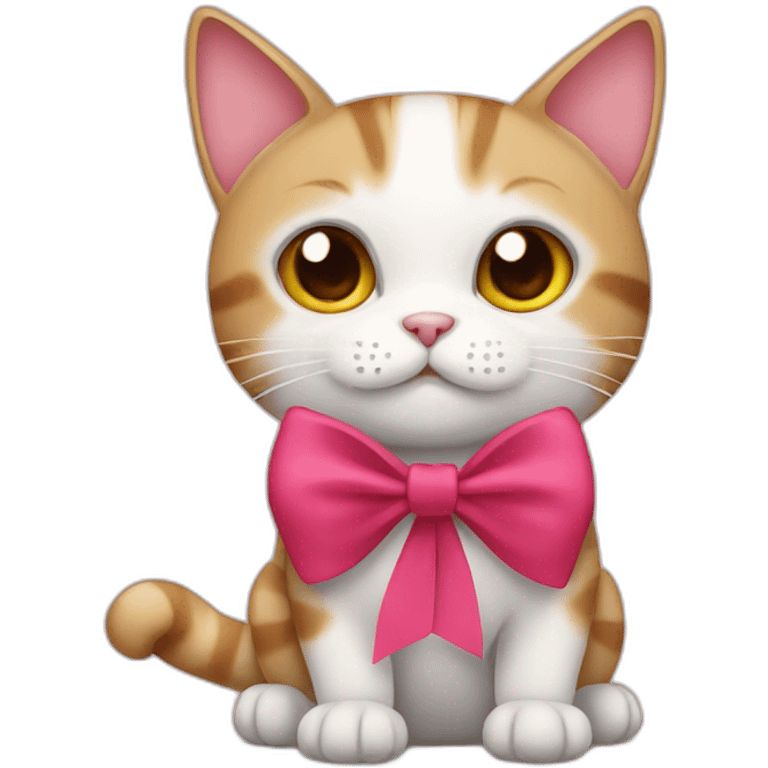 cat wearing bow emoji