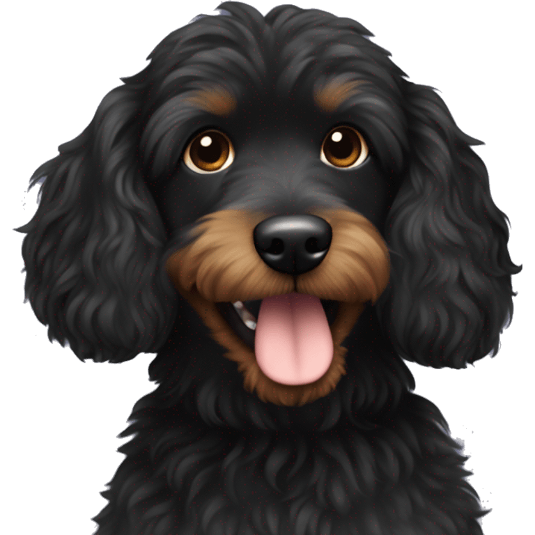 Black fluffy Doxiepoo emoji