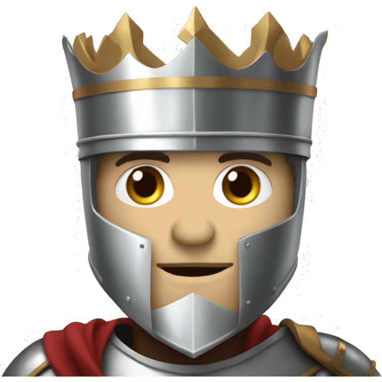 knight, king, white skin, crown helmet emoji