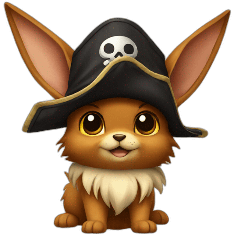 eevee with a pirate hat emoji