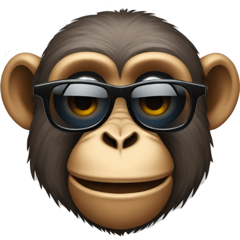 Monkey with sunglasses  emoji