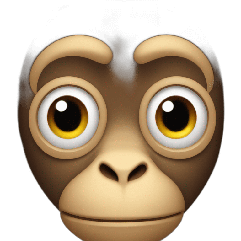 Monkey with a massive forehead emoji