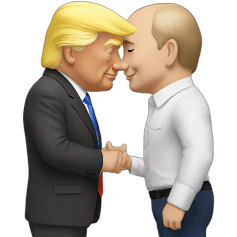 trump-and-putin-kissing,-lgbtq+ friendly, positivity, inclusiveness emoji