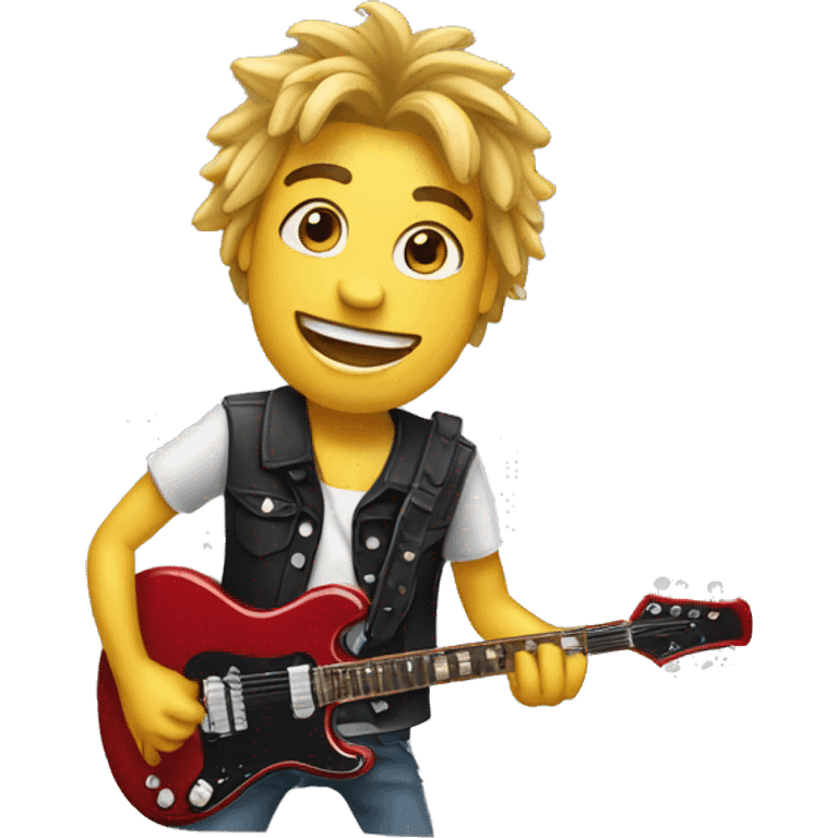 Rockstar musician happy emoji