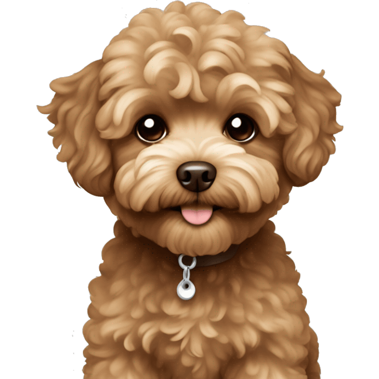 Brown maltipoo emoji