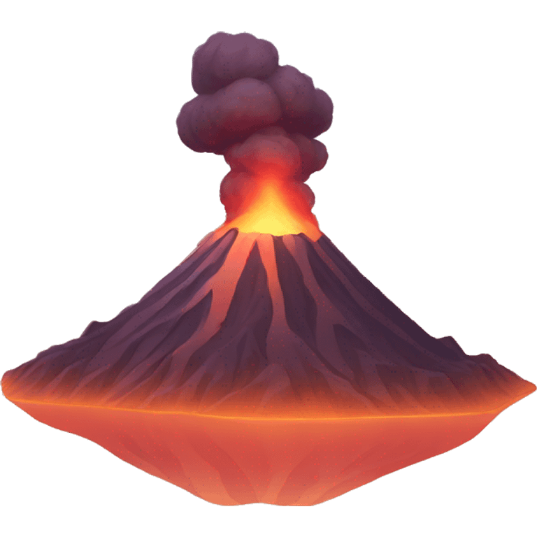 calm volcano, relief, sunset, golden hour emoji