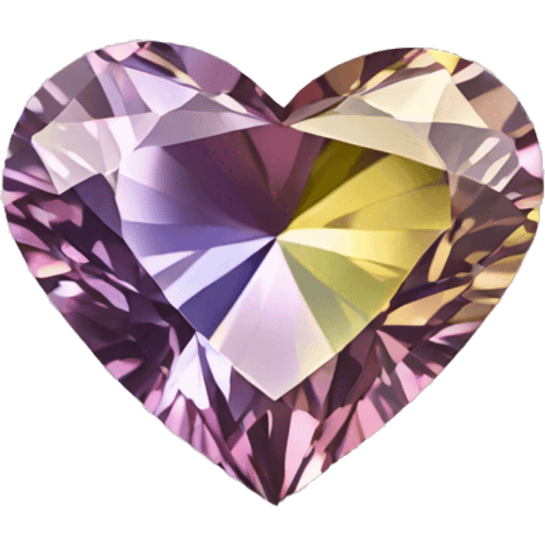 Heart shaped 56-carat mix color diamond emoji