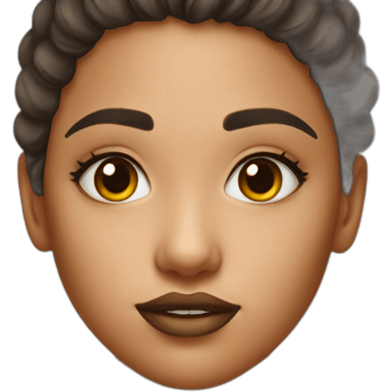 Girl with 2 moles above lip emoji