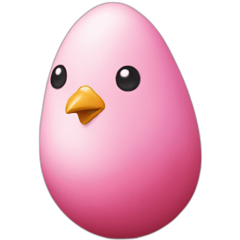 pink chicken egg emoji