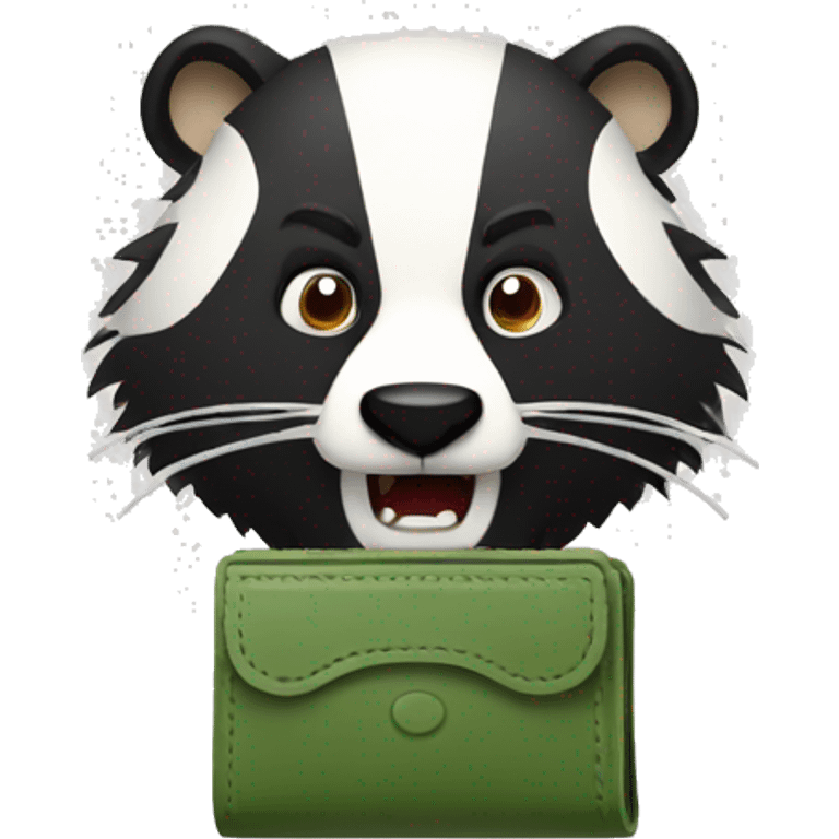 angry badger with empty wallet emoji