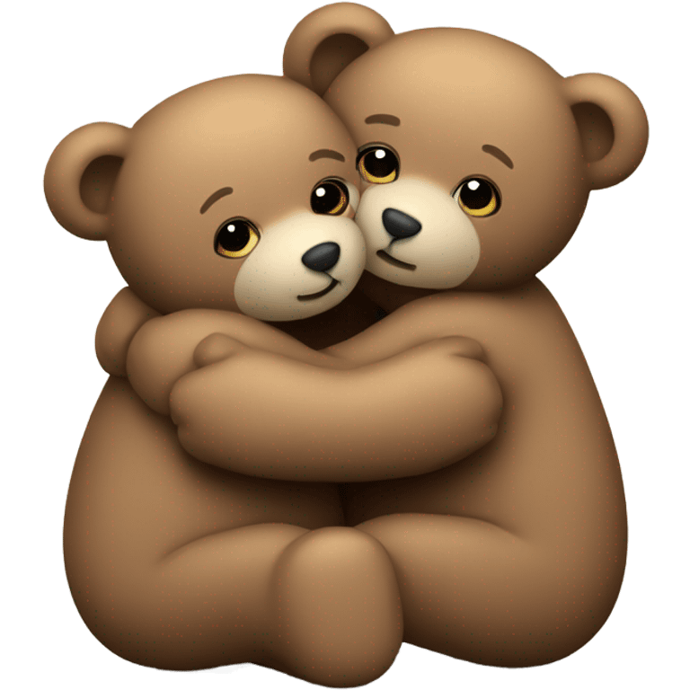 2 teddy bears hugging emoji