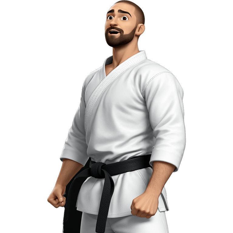 male martial artist portrait emoji