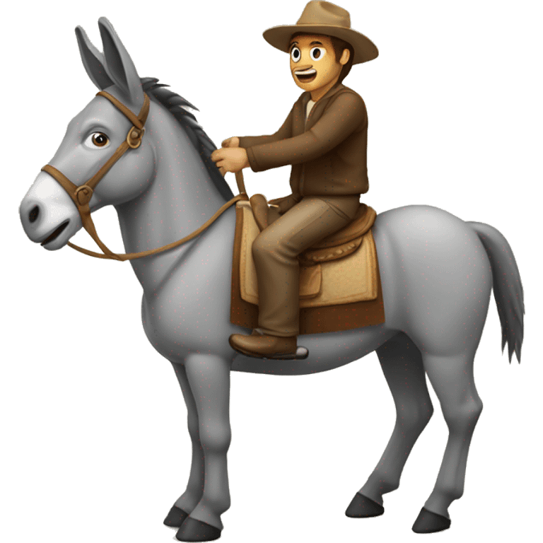 Donkey on a horse emoji