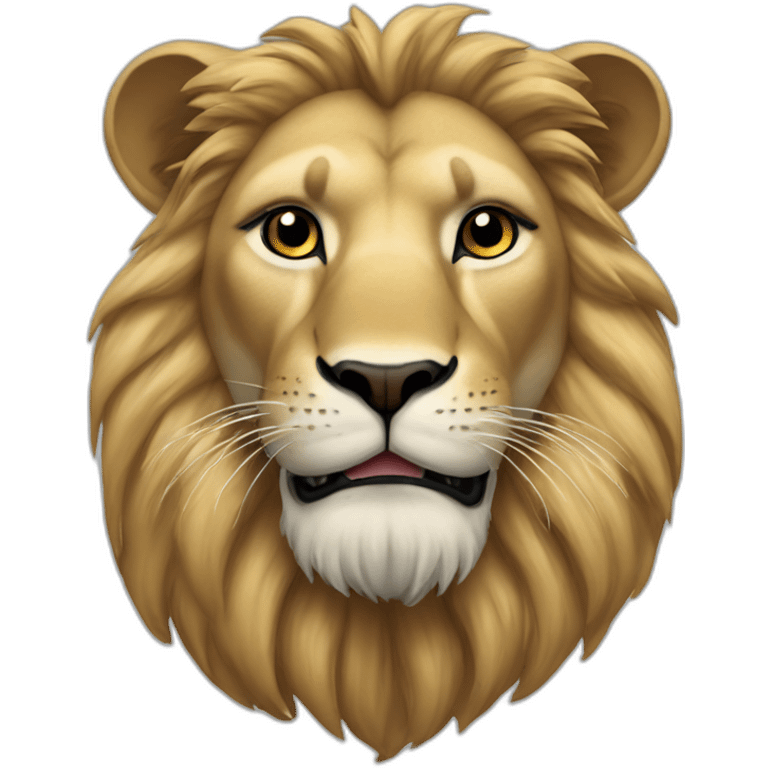 Un lion Cagoulé emoji