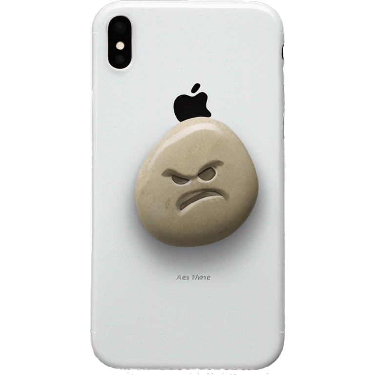 natural stone phone grip emoji