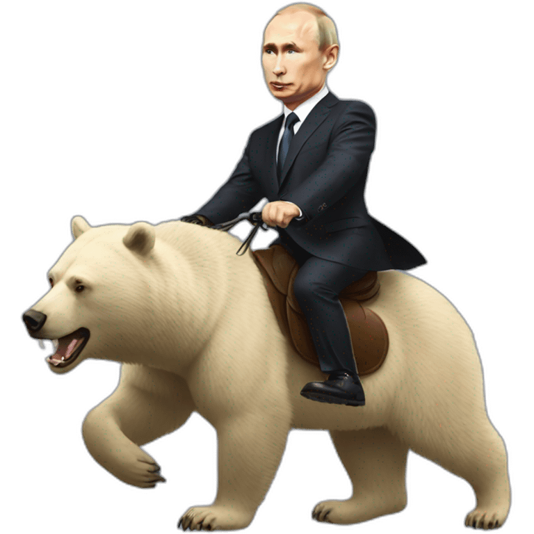 Vladimir Putin riding a bear emoji