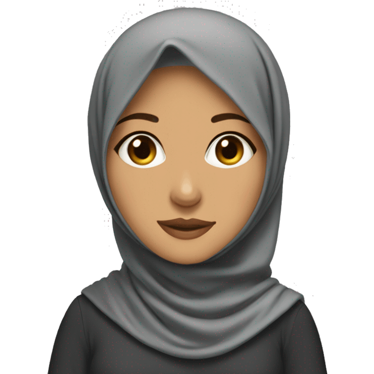 shying hijabi girl emoji