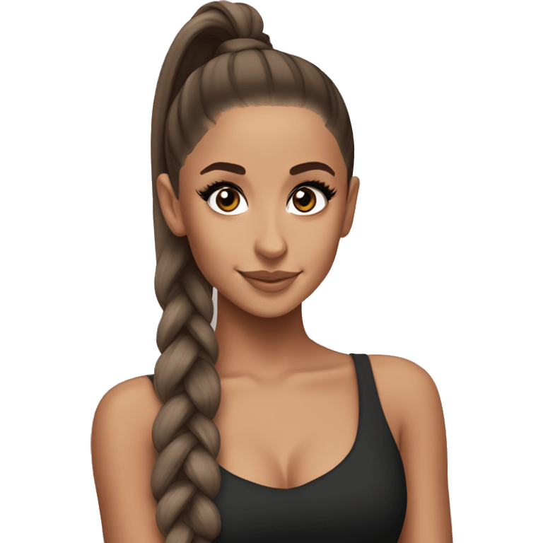 ariana grande with high ponytail  emoji