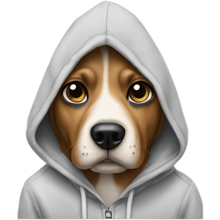 Dog wearing a hoodie  emoji