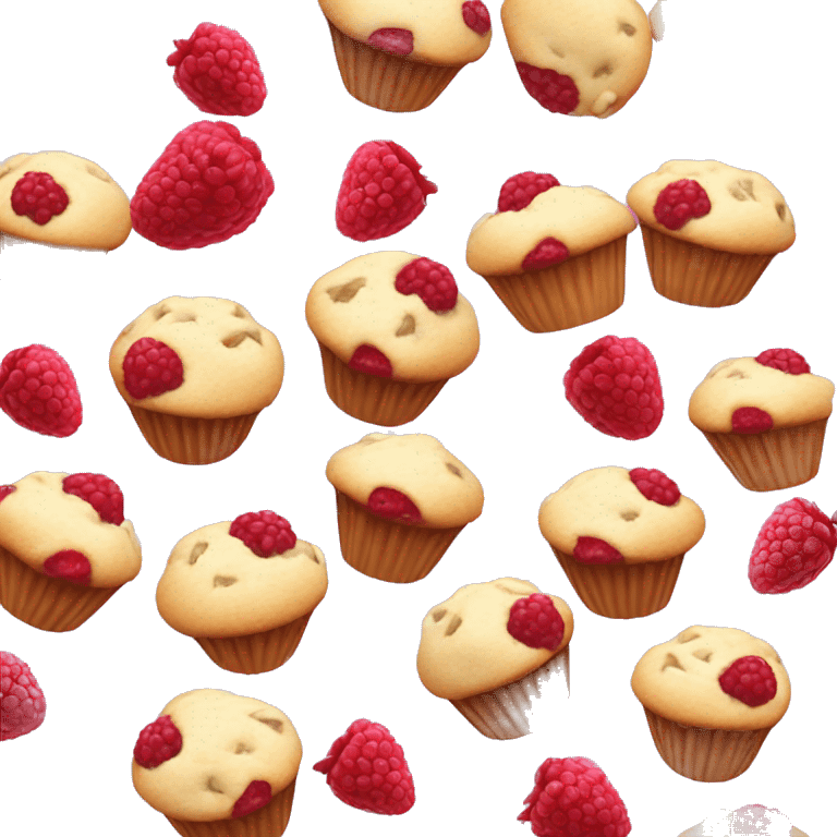 raspberry white chocolate muffin   emoji