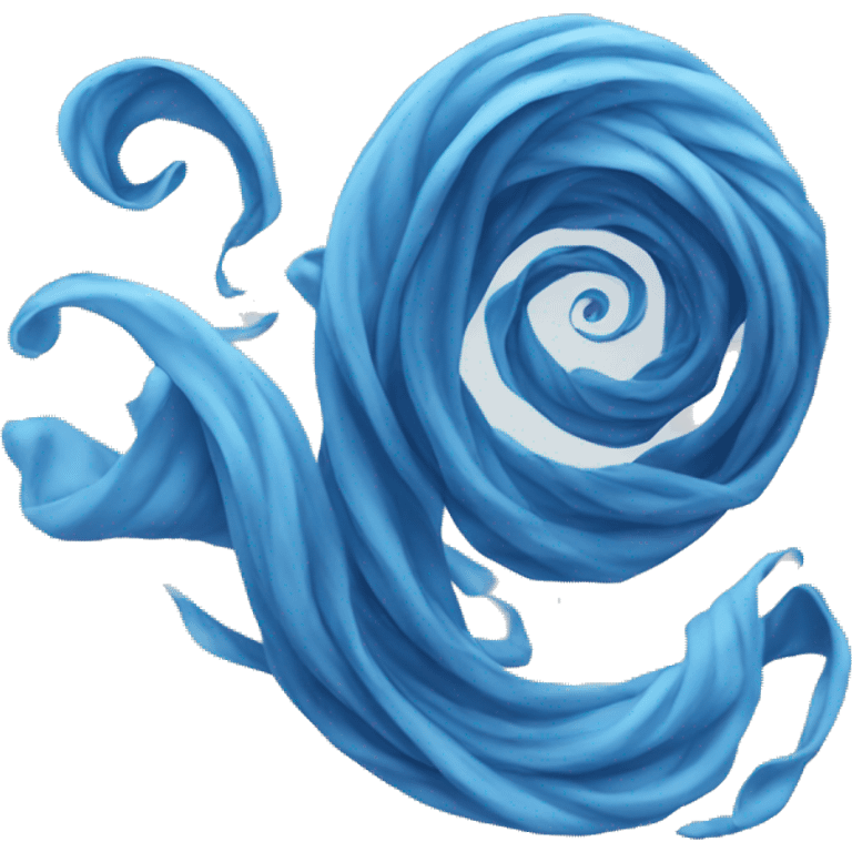 Blue wind swirling  emoji