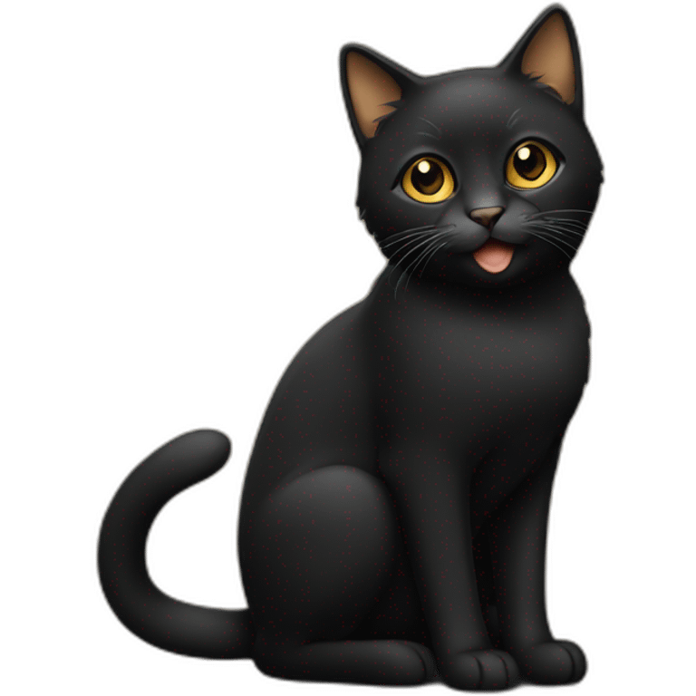 Black and golden cat emoji