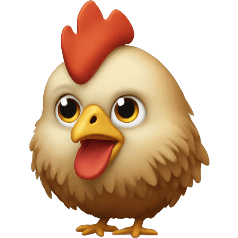 Chicken dwarf emoji